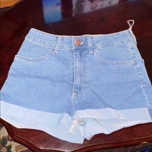 Denim mom shorts